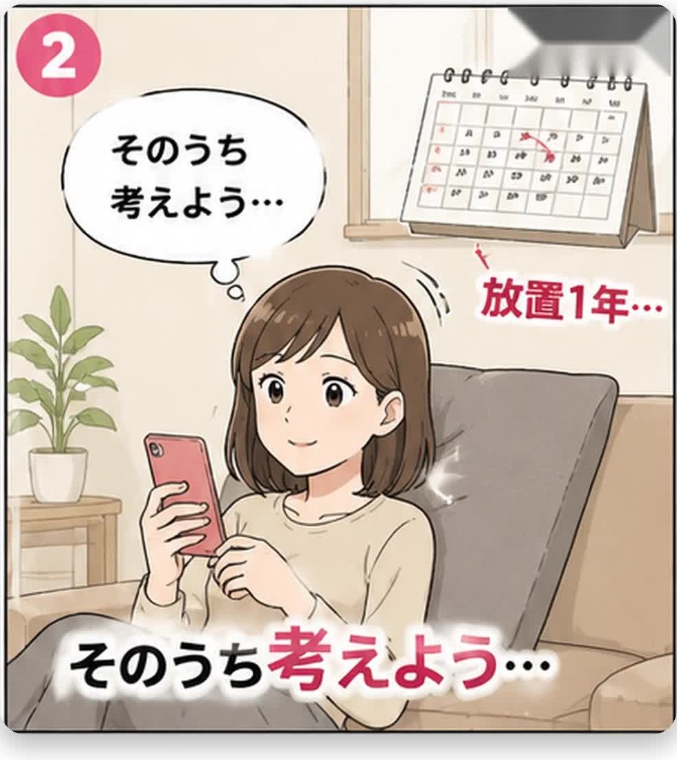 「そのうち考えよう…」と放置1年